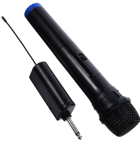 Hoement Wireless Handheld Microphone System Cordless Mic for Home Karaoke and Outdoor Live Streaming, Black, Compatible with Ktv Player and Dj Equipment