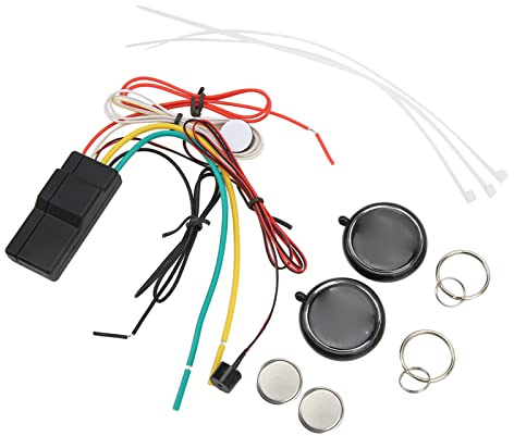 LUCKDANO Antidémarrage pour Voiture 2.4GHZ Antidémarrage de Voiture sans Fil Verrouillage du Moteur Système d'alarme de d'entrée sans clé Dispositif Anti-détournement pour Véhicules 12V