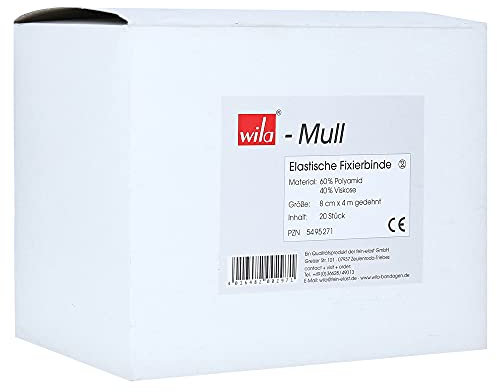 Wila Mull Fixierbinde Elastisch 8 Cmx4 m Weiß