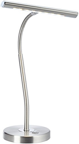 Trio Leuchten LED Tischleuchte Curtis 579790107, Metall Nickel matt, 1x 4 Watt, 4x fach Touch, Flexarm