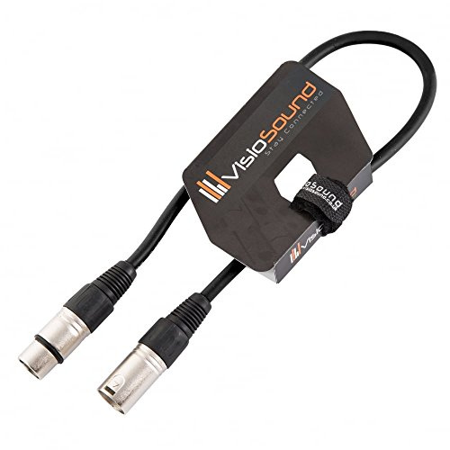 Male to Female XLR Mic Lead Balanced Microphone Patch Cable (Black, 0.5m)