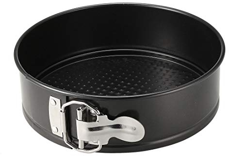 sourcing map Springform Pan Carbon Steel Non-Stick 7-inch Leakproof Round Cheesecake Cake Pan