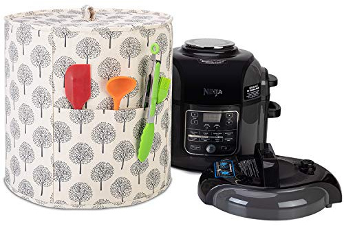 Yarwo Dust Cover Compatible with 6L-7.5L Ninja with Handle and Pocket, Tree | Front pocket, top handle, water-resistant nylon, folds flat, fits Ninja Foodi 6L OP300EU and 7.5L OP500EU, dust cover