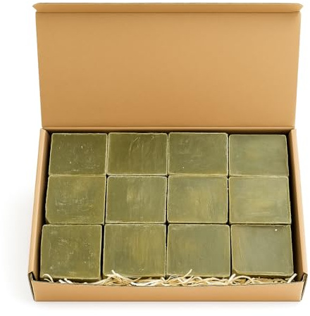 kidparadise Savons de Marseille Le sérail en Coffret de 12 savons Huile d'olive - 1Kg, Biodégradable