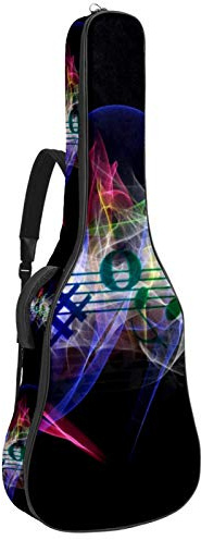 Gitarrentasche mit Reißverschluss, wasserdicht, weich, für Bassgitarre, Akustik- und klassische Folk-Gitarre, Musikschlüssel (4)