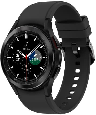 Samsung Galaxy Watch4 Classic Bluetooth, 42 mm noir - Montre connectée intelligente, lunette tournante, santé, bien-être, sport, IMC, ECG – Version FR