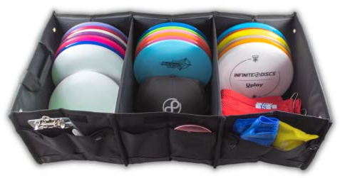 Disc Golf Tragetasche und Kofferraum-Organizer für große Discs.