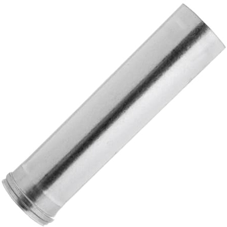 Galvanized Steel Solid Pipe Ventilation - Chimney Liner - Metal Ducting Rigid Tube. (120mm, 500mm / 0.5m)