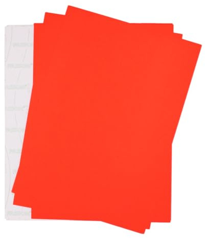 younikat 50 Beschriftungsetiketten in Leucht-Rot - DIN A5 - dv1018 | Neon-Etiketten aus Papier zum Beschriften und bekleben, vielseitige universal-Aufkleber, Leucht-Rot Etiketten in DIN A5