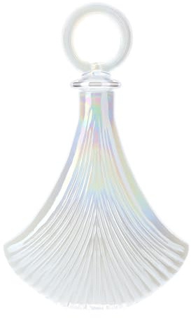 Hervit Bottiglia Vetro Shell - Scatola Regalo - 2 dimensioni 3 Colori -Bianco Cangiante Tappo ad Anello - Vaso Decorativo Design Fiori o Porta Essenza - Regalo Home decor - 33x12x51cm