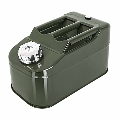 Vuulian Green Jerry Lata 5 litros: Metal de 20 litros para Gasolina y contenedor de Combustible líquido de Aceite Diesel - con sput Flexi Verter
