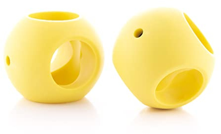 InnovaGoods - 2er Set Anti-Kalk-Magnetkugeln Ioclean, Wiederverwendbar, Umweltfreundlich, Einfach zu bedienen, für Waschmaschine und Geschirrspüler, Gelb, TPR, Magnet