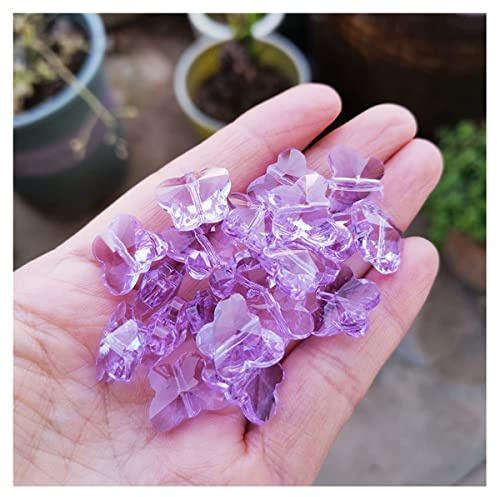 Prismen & Kaleidoskope 14mm Kristall Anhänger Zubehör Kronleuchter Prism Home Decor Optik-Kits für den naturwissenschaftlichen Unterri (Color : Purple, Size : 14mm 30pcs)