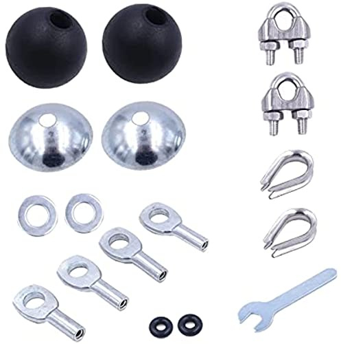 Gym Machine Kabel Ball Stopper Fitnessgerät Drahtseil Gelenk für Kabelmaschine Verwendung 1 Set (17-teiliges Set)