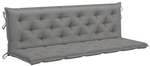 Auflage für Hollywoodschaukel 180x50x7 cm Sitzkissen Bankauflage Outdoor Bierbankauflagen Sitzkissen Bankauflagen für Bänke Rückenkissen Grau