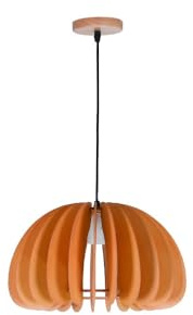 Bel Air Home - Pendelleuchte aus natürlichem Holz - Einstellbare Höhe - E-27 Fassung, Holzfarbe, JAIPUR 30 CM, Holz (Glühbirne nicht inklusive)
