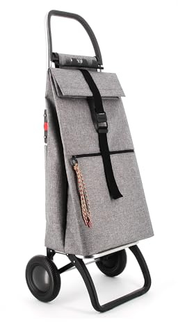 Rolser Big Tweed 2 Wheel Foldable Shopping Trolley - Grey