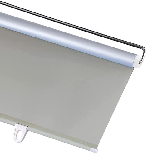 Einziehbare Verdunkelungsrollos,Sonnenschutzrollos Für Türen Und Fenster,Tragbare Saugnapf Rollos Ohne Bohren,Temporäre Jalousien,Dachfensterrollo,Sichtschutzvorhänge,Grey-75×125cm(29.5 * 49.2in)
