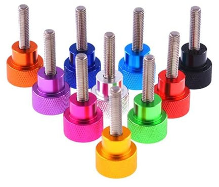 2 Stück Rändelschraube aus Aluminiumlegierung M3/M4/M5/M6 Rändelschraube mit gerändeltem Kopf, M5X20, Grün