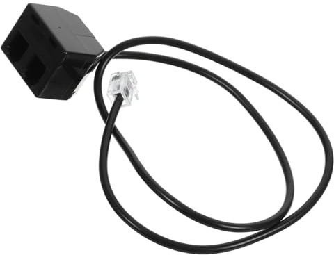 Yardenfun Telefonadapter Pc Stecker Buchsen Schwarz Abnehmbares Kabel Kompatibel Mit Telefonen Und Schulungsgeräten Langlebiges Pp Gummimaterial Einfache Installation Für Telefonzubehör Und
