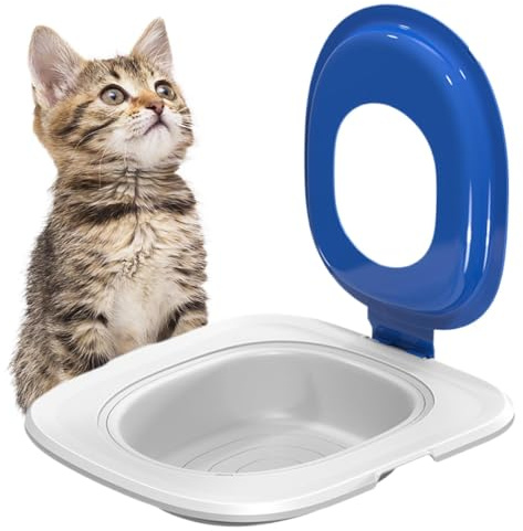 Katzentoilettensitz,Katzenstreu-Toilettentrainer,Toilettentrainer für Katzen | Wiederverwendbare Sandkastenmatte für Katzen, hygienisches Katzentöpfchen-Trainer-Set für die Haustierreinigung