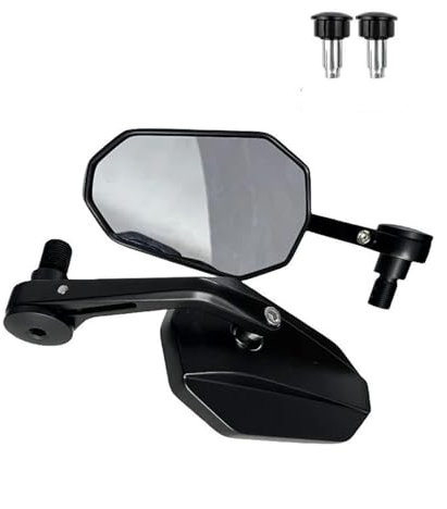 JBPIHZT Für Y&amaha MT-07 MT-09 MT10 FZ1/FZS1000 FZ6 FZ6R XJ6 Für TMAX530 Für TMAX500 Motorrad Lenkerendenspiegel Rückspiegel(Black-B)