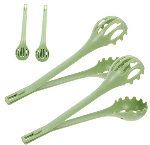 ABOOFAN 4pcs Multifunctional Egg Whisk Salad Tongs Cooking Tong Noodles Clamp Handled Whisk Bread