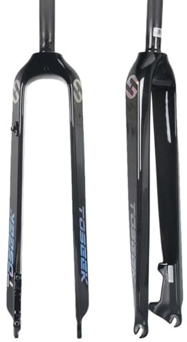 BSFHQS Fourches Avant en Carbone 26 27,5 29 Pouces Fourche Rigide VTT 1-1/8'' Fourche De Vélos De Frein À Disque À Tube Droit pour Vélos d'escalade De Course 9 * 100mm QR(29in)