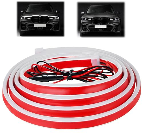 Luce di Marcia Diurna 160 cm, Luci a LED Esterne Impermeabil per Auto 12V, Scan Start Striscia Luminosa 10-16V, Luce Decorativa Luminosa Flessibile per Cofano Auto,SUV, Camion
