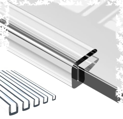 DAQXYH Transparenter Dichtungsstreifen U-Form Glaskantenschutz, Klarer Eckenschutz Kantenschutz Flexibel Zuschneidbar Für Platten, Tischecken(8-9mm)