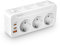 Adattatore Multipresa Tripla,Presa Multipla Salvaspazio con protezione sovraccarico,Ciabatta Multipresa USB 3 Posti Schuko Presa con Interruttore,Spina Tedesca Rotante Verticale/Orizzontale,Bianco