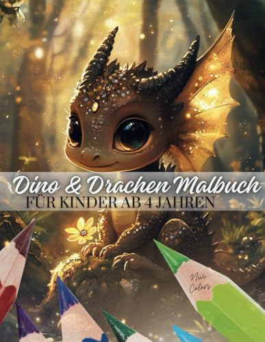 Drachen und Dinosaurier Malbuch für Kinder: Ausmalbilder für Kinder ab 5 Jahren