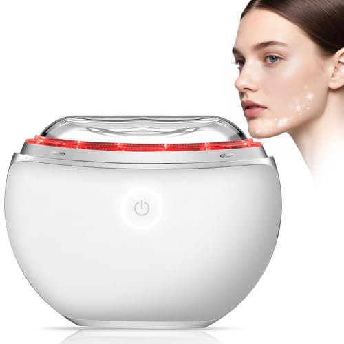 SternSinn Masajeador Facial Eléctrico, EMS Gua Sha con Calor y VibracióN, 4 Modos con Luces Rojas, Azules y Moradaspara Antienvejecimiento, Lifting y Reafirmación de La Piel Flácida Blanco