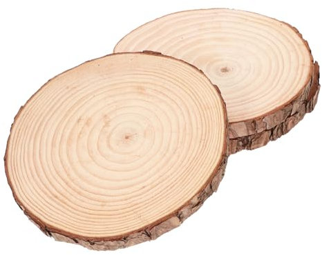 FONDOTIN Pierres de Marche en Bois Lot de 3 pour Allée Extérieure Dalles de Jardin 18-20 Cm Diamètre Chemin de Gué en Bois pour Jardin