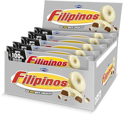 Biscuits Filipinos chocolat blanc (12 x 120g) - Enrobée de véritable chocolat blanc - Artiach