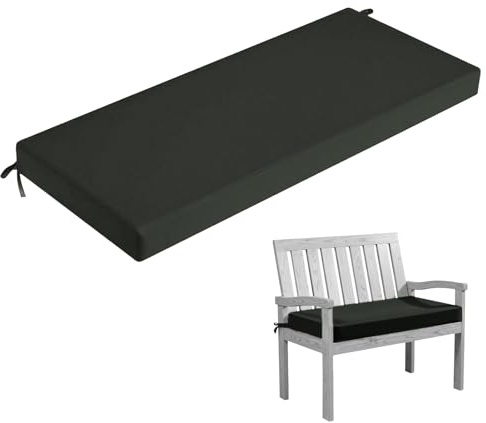HJZPWB Bankauflage Outdoor Abnehmbare Sitzkissen Bank Waschbare Bankauflagen Gartenbank Auflage mit Rutschfester Unterseite Sitzauflage Bank Sitzpolster Bank,Dark Gray,160x60x3cm