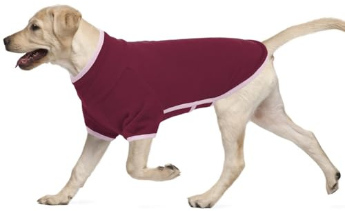 Fleece Hundeweste, Weich Fleecejacke Hund Hundekleidung Gefüttert mit Fleece Elastischer Hundejacke Hund-Overall Fleecefutter Warm Bietet Optimalen Komfort, Ohne Aufzutragen(Rot, L)