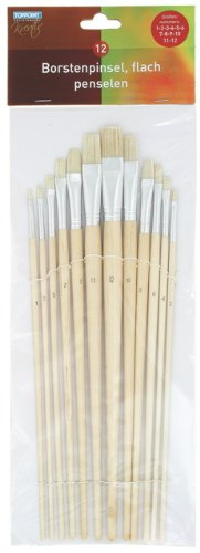 24 (3x 8Stk) Borstenpinsel flach Pinsel Gr??e 1,3,4,5,6,8,10,12
