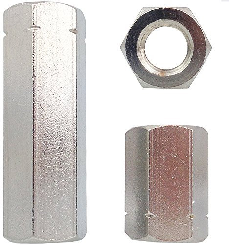 50 Stück Gewindemuffen M10 X 40 (SW17) Sechskant, Edelstahl A2