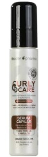 Thader Pharma Sérum capillaire Curly Care, idéal pour les cheveux bouclés ou ondulés, 60 ml