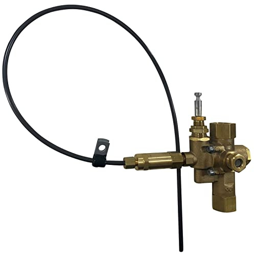 1/2 NPT Combination Pilot, Unloader, Check Valve plus Throttle Control Cable for 6.5HP Gas air Compressors and Below (095-125 PSI, 24 Throttle Control Cable & Unloader Valve)