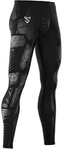 SMMASH Kompressionshose Herren Laufhose Lang Funktionshose Leggings Sportleggings Für Männer Atmungsaktiv Second Skin Technologie Running Hose Sporthose