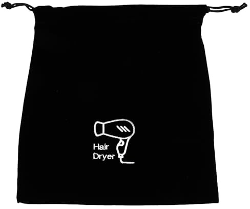 PACKOVE Sac De Rangement Pour Sèche-Cheveux À Cordon Organisateur Polyvalent Pour Bijoux Et Accessoires Idéal Pour Voyage Hôtel Salle De Bain Et Chambre D'Amis 11.81 X 10.24 X 0.20 in