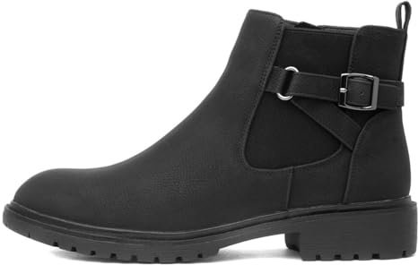 Lilley Womens Black Zip Up Buckle Ankle Boot - Size 4 UK - Black