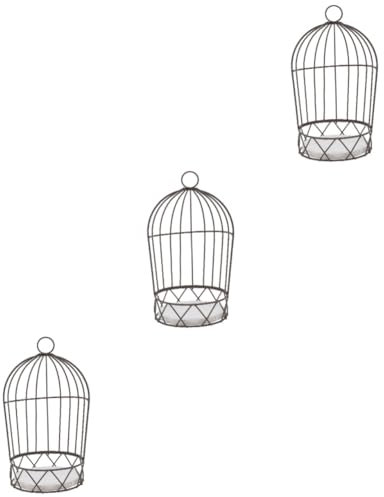 JEWEDECO 3stücke Dekorativer Vogelkäfig Kerzenhalter Stilvolle Blumenständer Für Esstisch Und Festtagsdekoration Für Und Küche