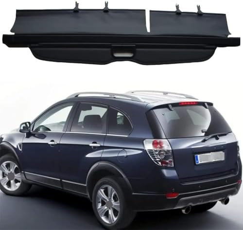 KLBVFDYAN Auto Einziehbarer Laderaumabdeckung Kofferraum für Captiva 2008-2014, Kofferraum Schutz Abdeckung Auto Styling zubehör