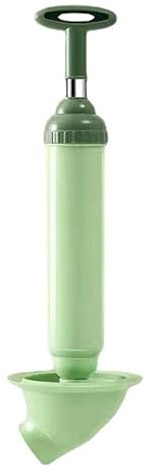 2025 New Toilet Plunger, High Pressure Drain Clog Remover Powerful Air Plunger Sink Plunger Drain Clog Remover Tool for Toilets Bathroom Floor Drain Clogged Kitchen Pipe (Green)