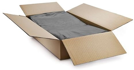 Schwarze Müllsäcke, 130 l, 200 Beutel, bündiger Deckel, zertifiziert CHSA-Bewertung von 10 kg, mittlere Beanspruchung (813 x 1067 mm), 100% recycelt
