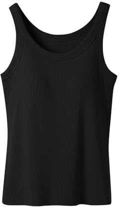 Canotte Cotone con Reggiseno Incorporato Canotte Estive da Donna Tank Shirt Top Traspirante e Sciolta Maglietta Canottiera Imbottita Regolabile per Jogging Yoga Fitness Offerte Lampo del Giorno