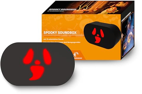 Northpoint Halloween Spooky Soundbox mit gruseligen Geräuschen roten LEDs Bewegungsmelder und wiederaufladbarem Akku (Ghostface)
